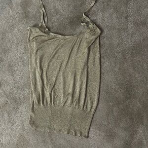 J.Crew medium metallic gold tank